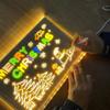 LED Night Light Up Acrylic Message Board Erasable USB Children's Drawing Board DIY for Birthday Gifts Bar Advertising Boards