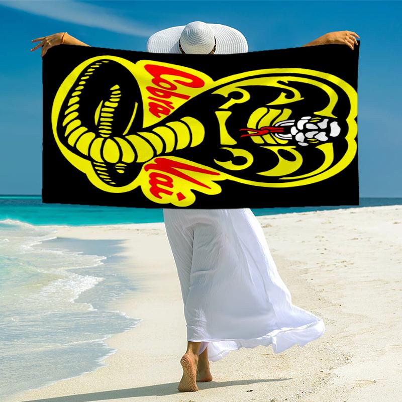 Cobra Kai Fashion Beach Towel: Ideal for Summer Adventures Soft, absorbent and quick drying suitable for swimming and bathing