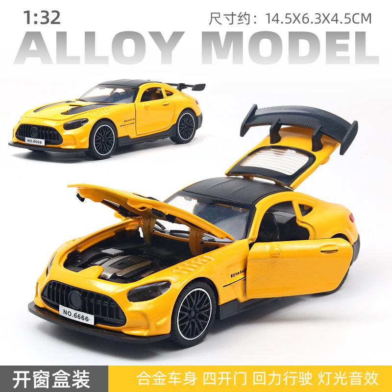 (Boxed) 1:32 Alloy Car Model Four Doors Lighting Music Children's Toys Car Pull Back Boy Wholesale