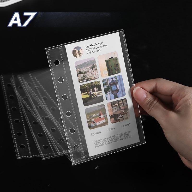 A7 Brown Cute Cat Strap-Removable High-Beauty-Score Living Journal Notebook Portable Notebook (as the picture,A7)