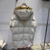 Womens Long Puffer Coat With Hood Oversized Loose Fit Duck Down Winter Jacket White Black Beige Army Green