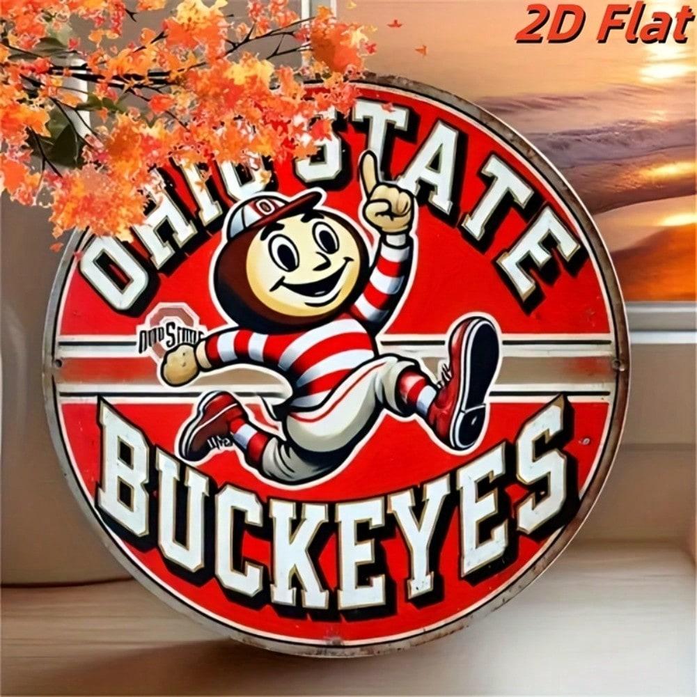 Vintage Aluminum Tin Metal Wall Art Cartoon Mascot Sign Rustic Farmhouse Decor