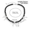 Vintage Bowknot Choker Beads Necklace Stylish Neck Jewelry Beads Statement Accessories