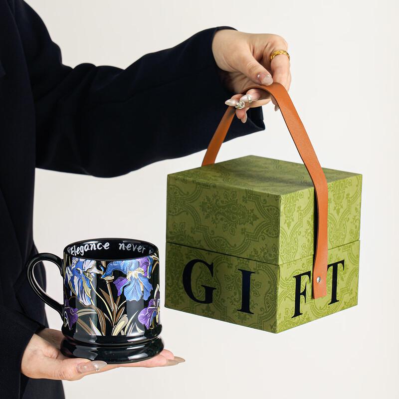

OLOEY French Retro Purple Iris Ceramic Mug