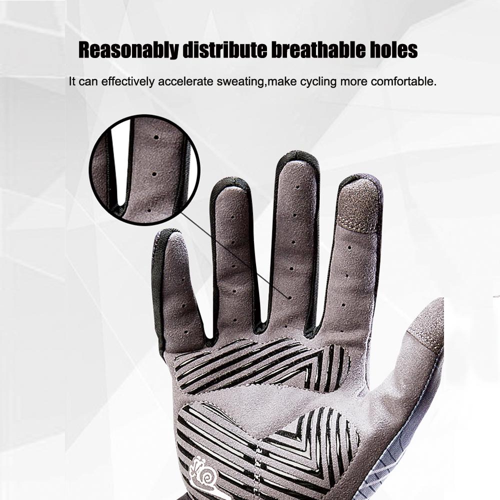 WONNY Cycling Gloves Mountain Bike Gloves Biking Gloves for Men Women Outdoor Full Finger Workout Gloves Touch Screen Anti-Slip