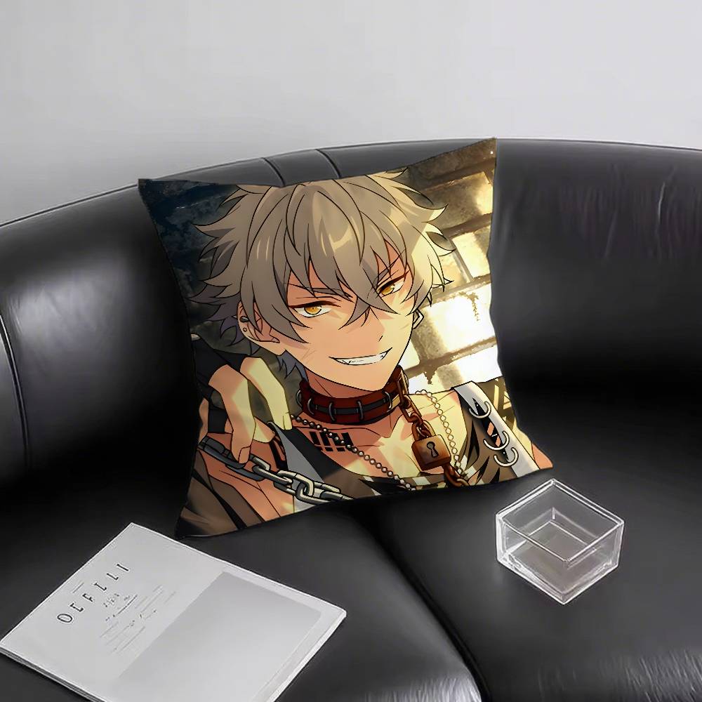 1pc Koga Ogami Pillow Case Fashion Square Pillowcase Bedroom Sofa Room Ins Decoration Leisure