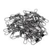 10PCS Fishing Barrel Swivels with Safe Snaps Stainless Steel High Strength Interlock Snap Rolling Co