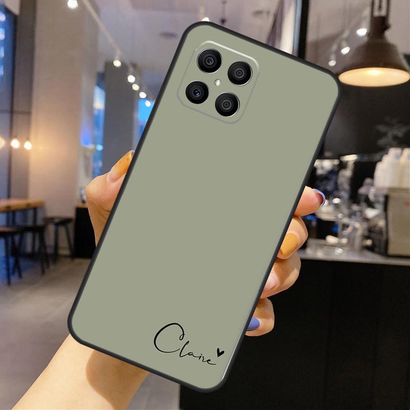 

Personalise custom name initials pastel Case For Huawei Honor 50 X9 X8 X7 P20 P30 P40 Lite P50 Pro P Smart 2021 Nova 9 5T Cover Honor X8