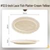 Wuhe Petal Ceramic Fish Plate