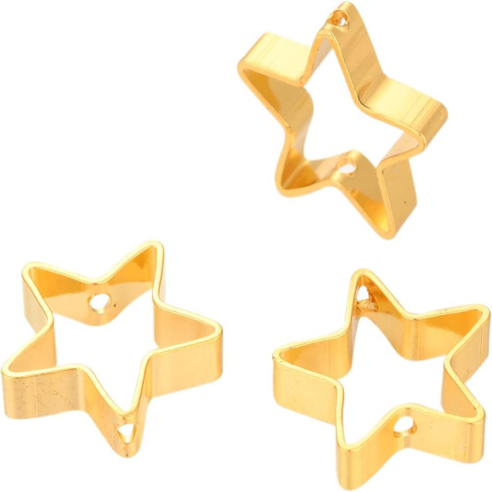 

30pcs Brass Star Bead Frames Star shape Open Connectors Beads Women