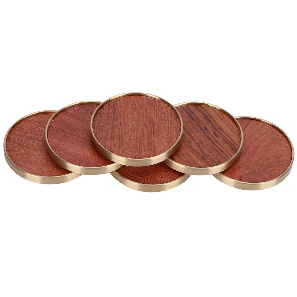 Holz Tee Tassenmatte Isolierung Schreibtisch Tassenuntersetzer Set mit Basis Tablett Teezeremonie Zubehör Palisanderholz