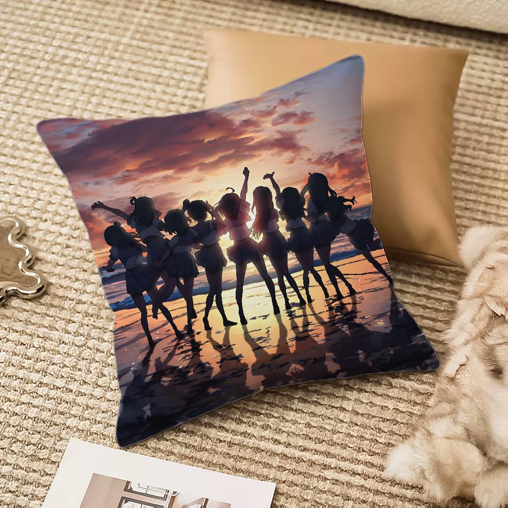 L-LoveLive ANIME Pillow Case Anti-dustmite Invisible Zipper Sofa Bed