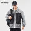 Mark Fairwhale Herren Colorblock Locker Geschnittene Workwear-Jacke