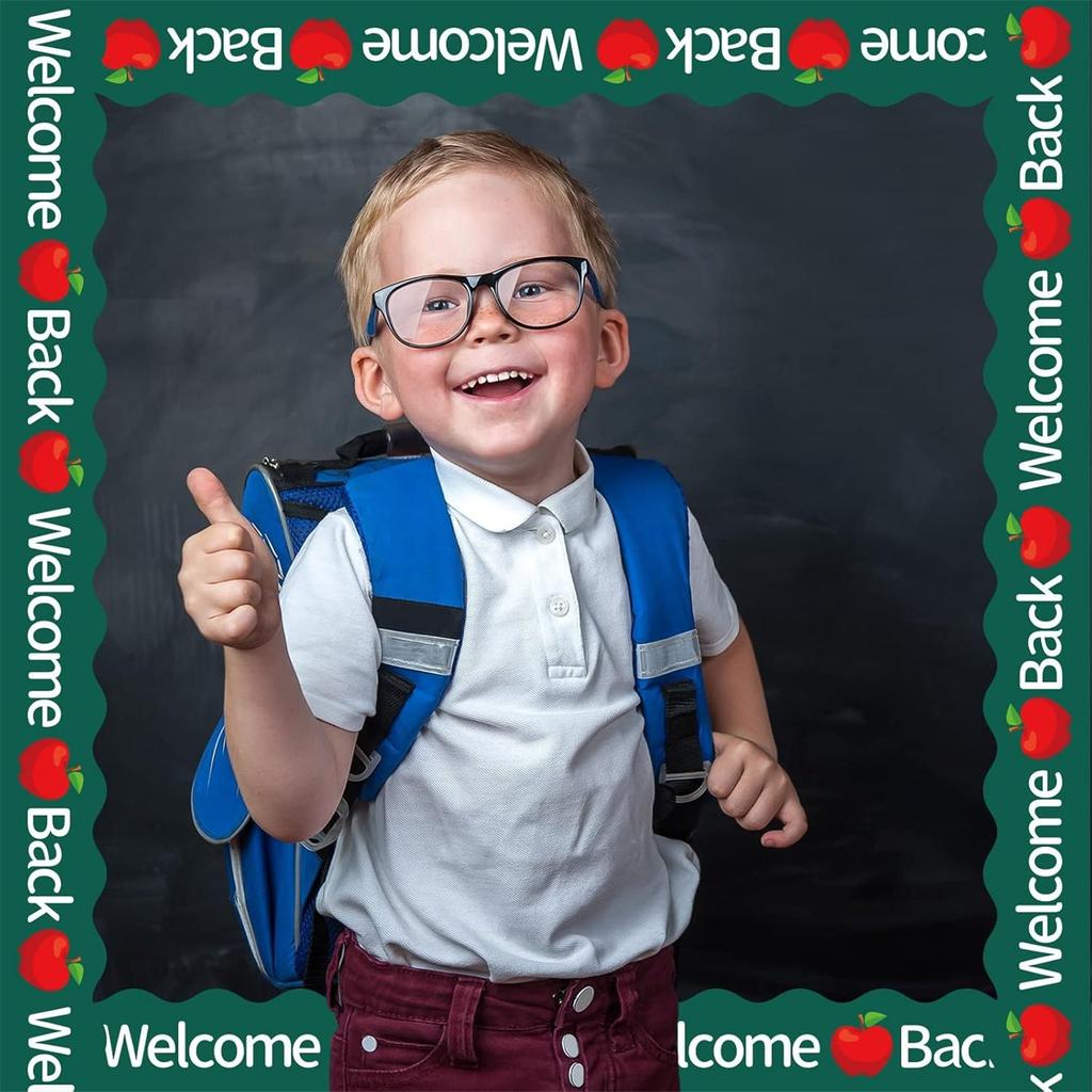 6 Pcs ABC 123 Bus Printed Bulletin Board Border Colorful Bulletin Border Trim Bulletin Board Stickers for Classroom