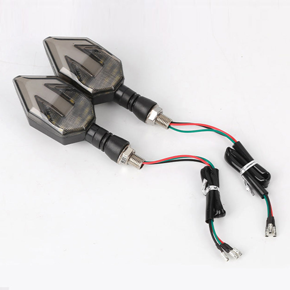 Motorcycle LED Turn Signal Light Two-color Turn Signal Lamp with Arrow Turning Direction Light Motorcycle Indicators Accessories