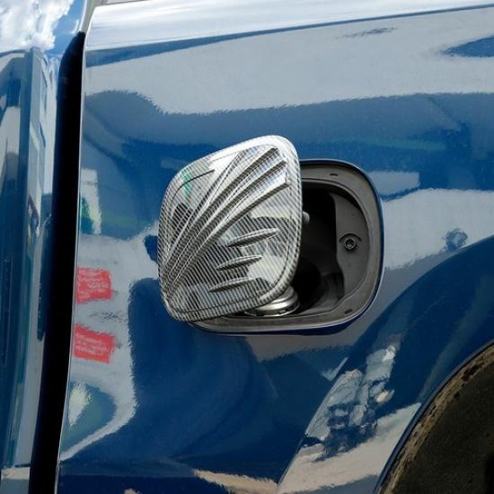 Fuel Filler Door Tank Cover Gas Cap Decor Trim Carbon Fiber For Dodge RAM 18+
