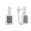Silver Earrings with Natural Emerald 2.13ct (2152910)