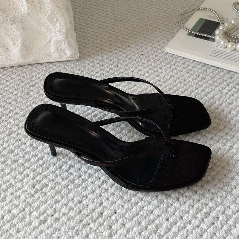 Mode Frühling Sommer Damen Absatz Hausschuhe Sandalen Rosa Strand Weiblich Flipflops Mode Dünne Absätze Damen Hausschuhe Pantoletten Schuhe Pumps