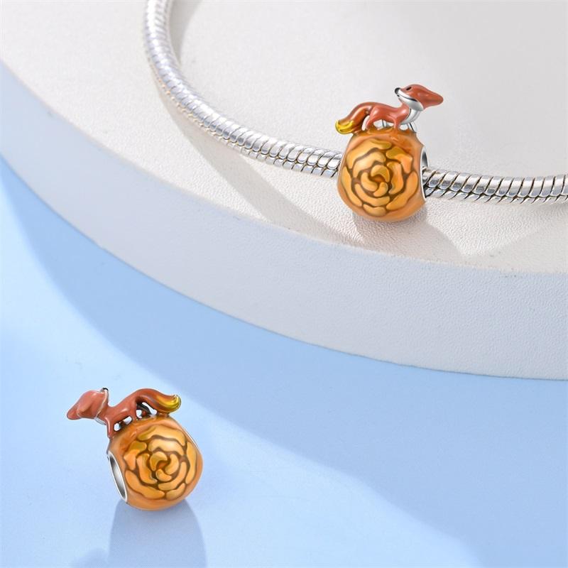 Copperfox Rose Princess Castle Fairy Tale Charms Bead Fit Pandachoriginal Bracelets Diy Jewelry Birthday Gift