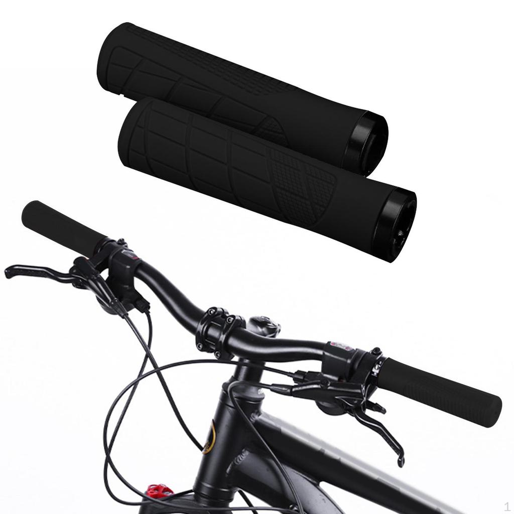 2 Pieces Bike Handlebar Grips Bicycle Comfortable Anti Slip Handle Bar