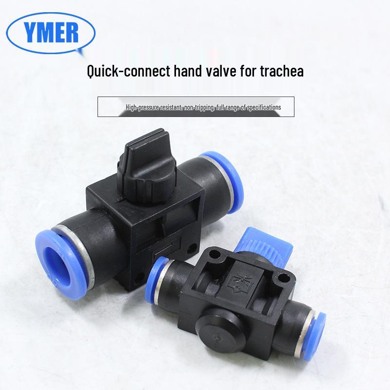 PE Pneumatic Hose Cut-Off Quick Connect Manual Regulating Valve HHVFF8