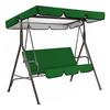 Replacement Set of Canopy and Seats Covers for 3 Pedestal Garden Swing Waterproof and Sun Protection Oxford Fabric