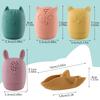 Baby Bath Toys for 1-3 Year Olds, Silicone Mold Free Bath Toys Toddler Sensory Educational Toys Floating Bathtub Water Toys for 3+ Years Old Boys