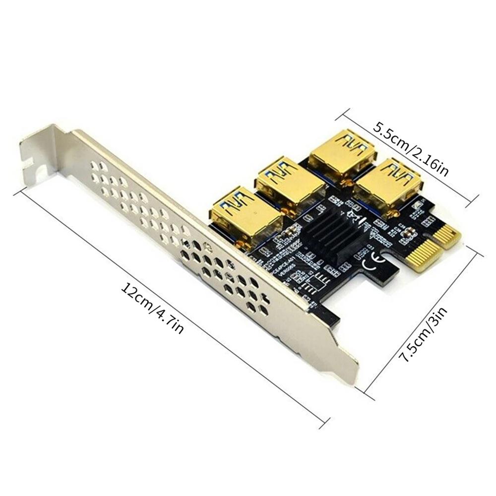 BTC Devices Multiplier Hub Adapter PCI Express Riser Card Expansion Card For Bitcoin Mining Miner