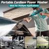 Cordless Power Washer for Makita 18V Battery, Portable Handheld Pressure Washer 700 PSI, with 5M Hose, 6-in-1 Nozzle, 4-Speed Se