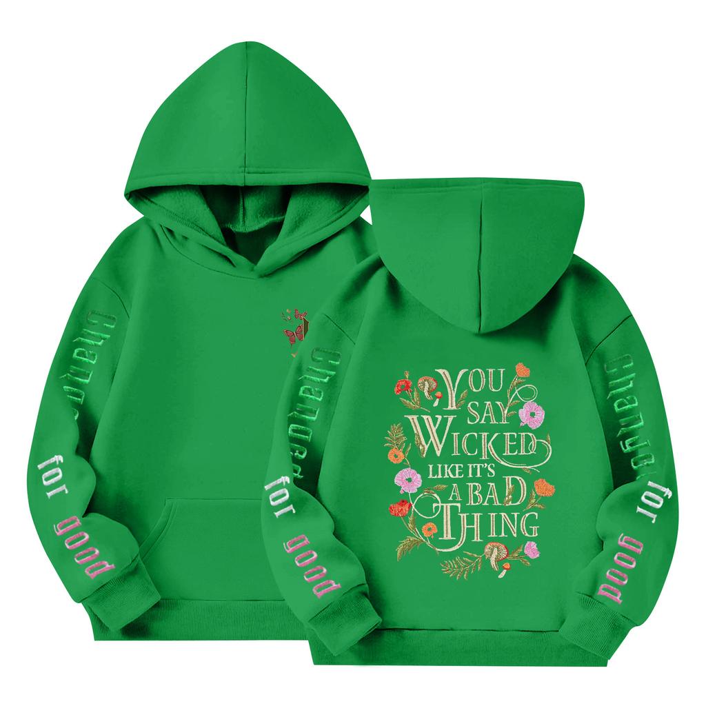 Kinder Langarm Lockerer Pullover Buchstabenaufdruck Kordelzug Kapuzen-Sweatshirt