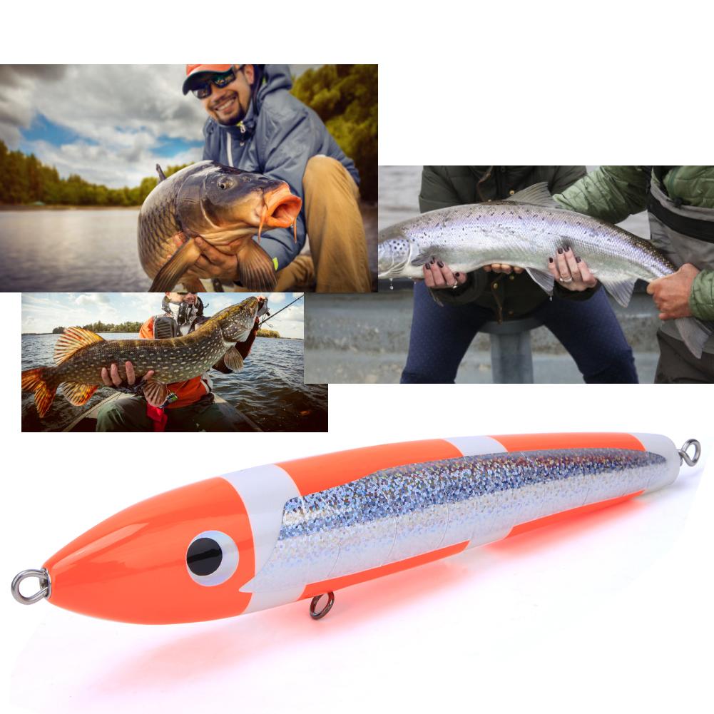 90g Sea Fishing Pencil Wooden Artificial Lifelike Tuna Lures Fishing Baits Fish Tackle AccessoryYellow