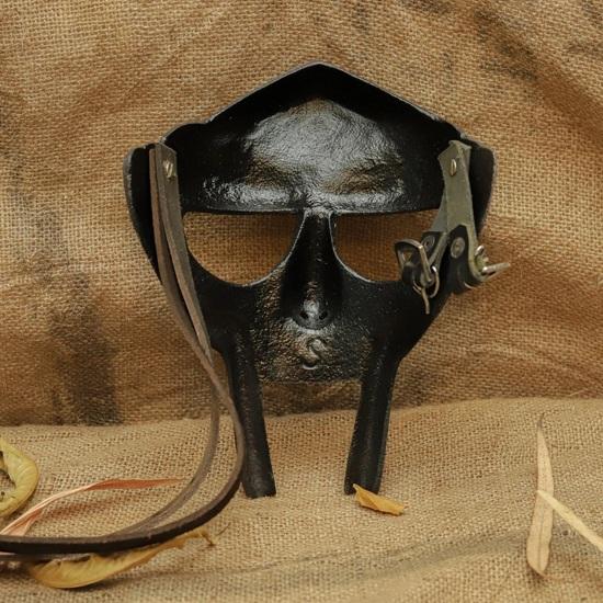 Copper Polish MF DOOM Mask Handmade Metal Hip Hop Rap DOOM Cosplay Mask