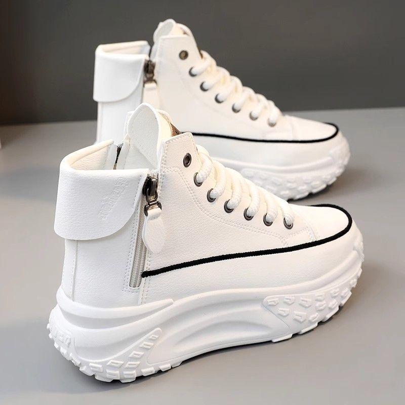 High-top Women's New Thick-soled Non-slip Heightening Muffin Casual Dad Shoes Martin Sneakers