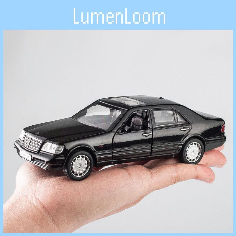 Benz W140 1:32 Alloy Model Car With Sound Light Pull Back For Collectors And Kids Play