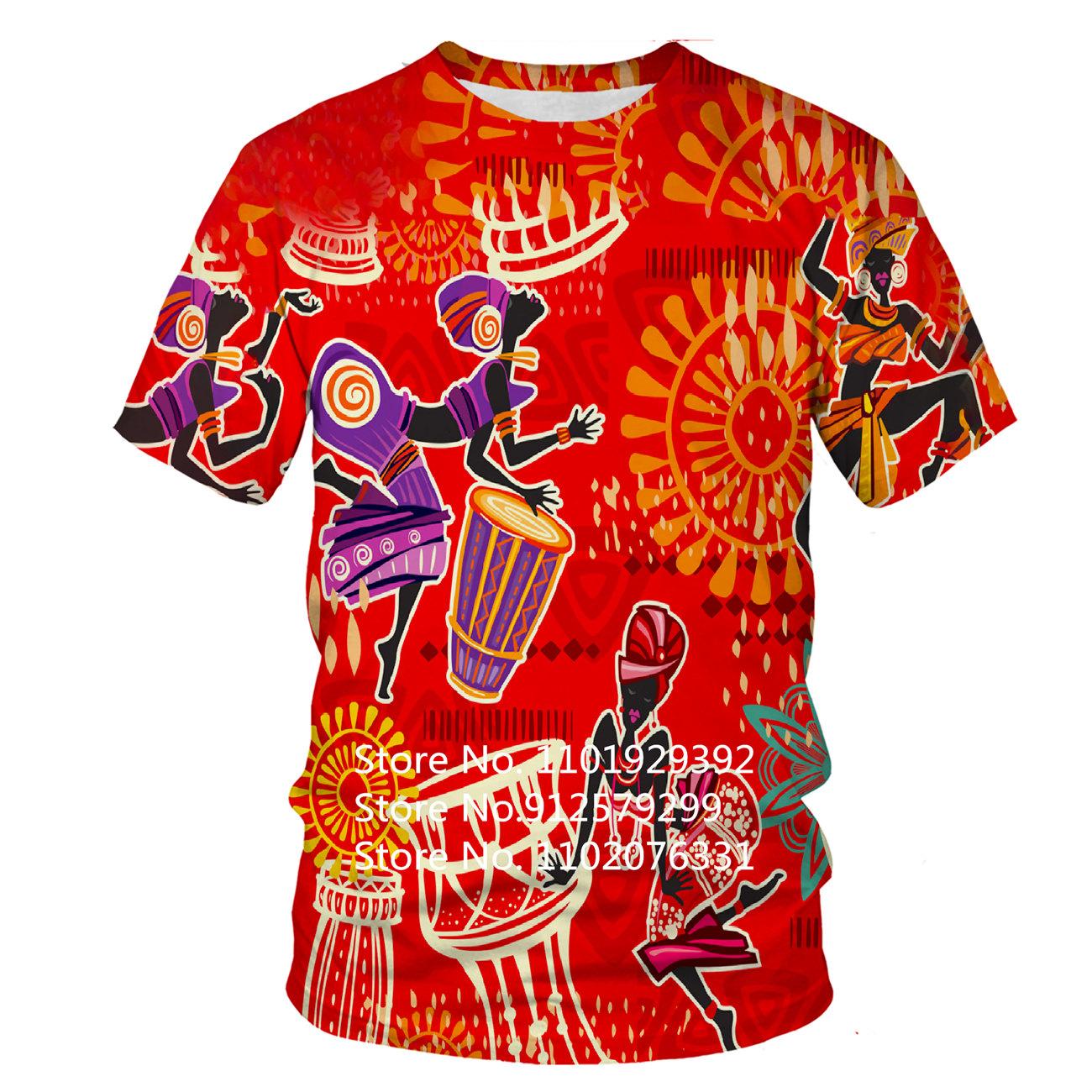 

Чоловічі футболки з африканським племенем, 3d-принт, африканський слон, короткі рукави, ретро-стиль, чоловіча футболка One Size армія зелений колір