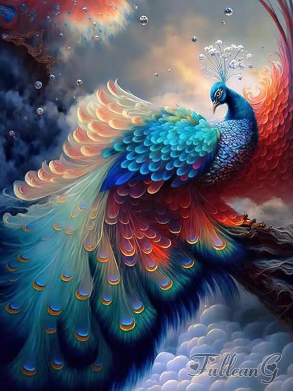 Diamond Painting New Arrivals Animal Peacocks Phoenix Diy Full Square Round Drill Rhinestone Embroidery Mosaic Cross Stitch Kits Wall Decor FG1801