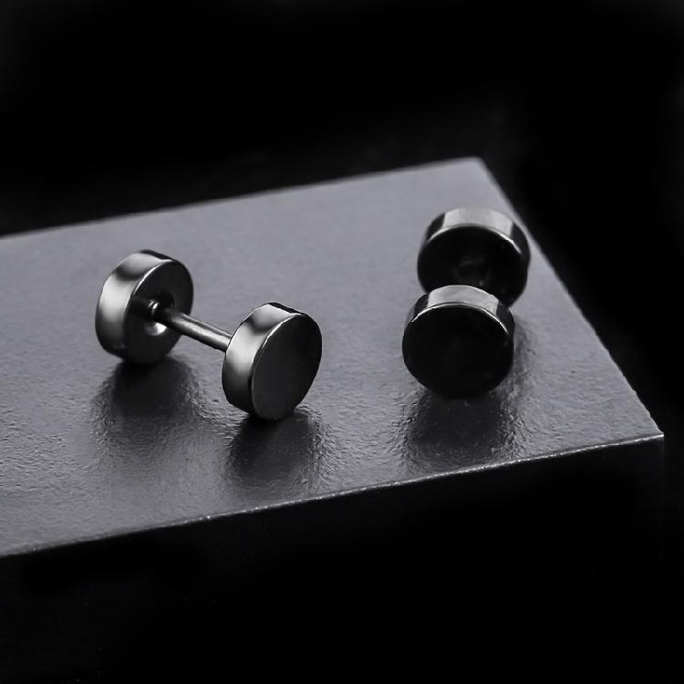 Minimalistische Barbells für Männer und Frauen, Schwarzes rundes poliertes Stahl-Schraubverschluss-Set, 10 Stück für den täglichen Gebrauch