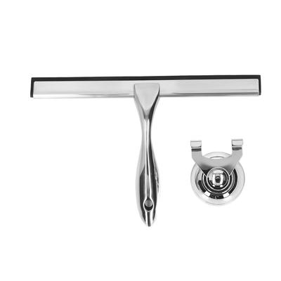 Stainless Steel Squeegee Window Shower Blade Squeegee Glass Cleaning Tool for Office Bathroom