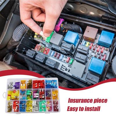 For 2-40A Fuses Car Fuse Kit Fuses Assortment Kit Auto Fuses 420X Automotive Fuses 2A-40Amp Vehicle Fuses Replacement Parts for