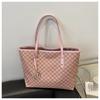 New Large Capacity Commuter Tote Bag Faux Leather Shoulder Handbag for Women Students CLE