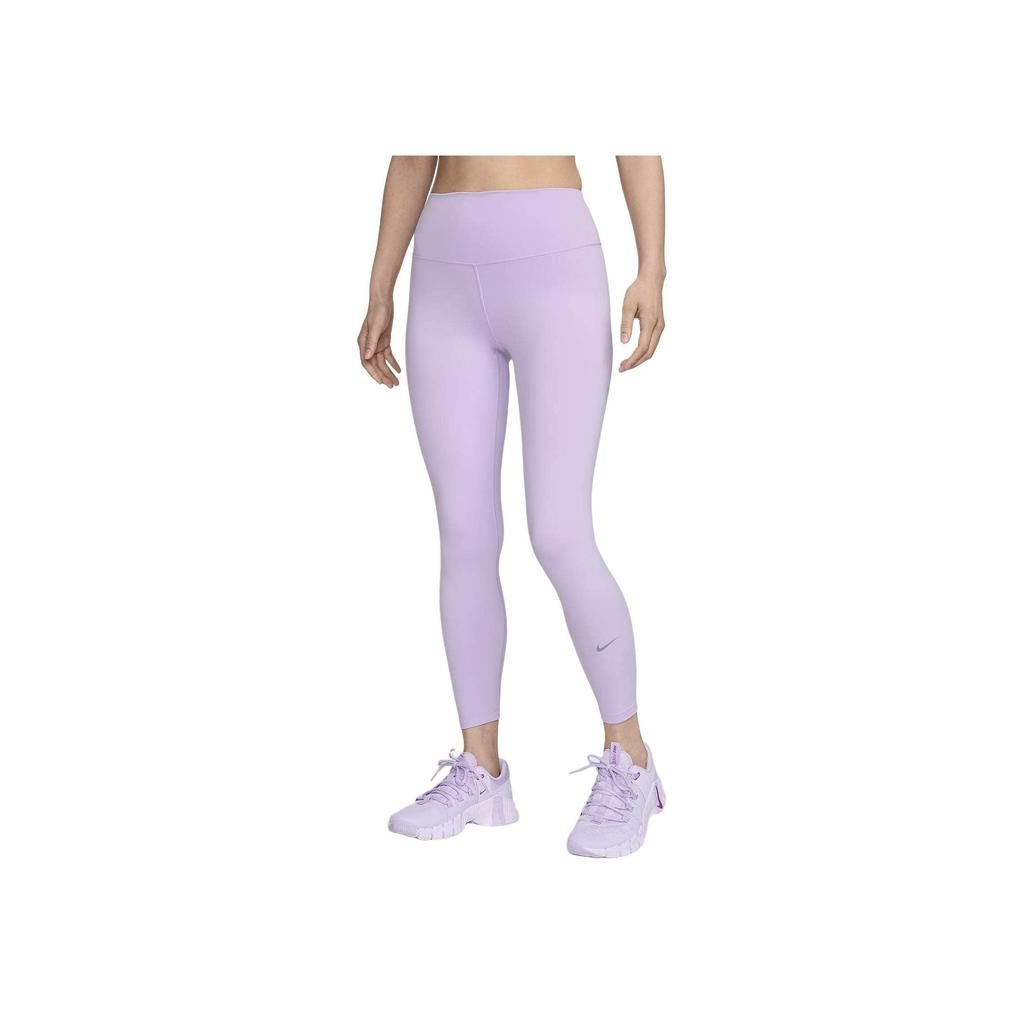 Nike One High-Waisted Slim Fit Solid Color Nine-Point Sports Pants Women Bottoms Lilac FN3233-512