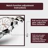JINSHIDUN Tungsten Steel Mechanical Watch, Waterproof Double Calendar Ladies' Watch