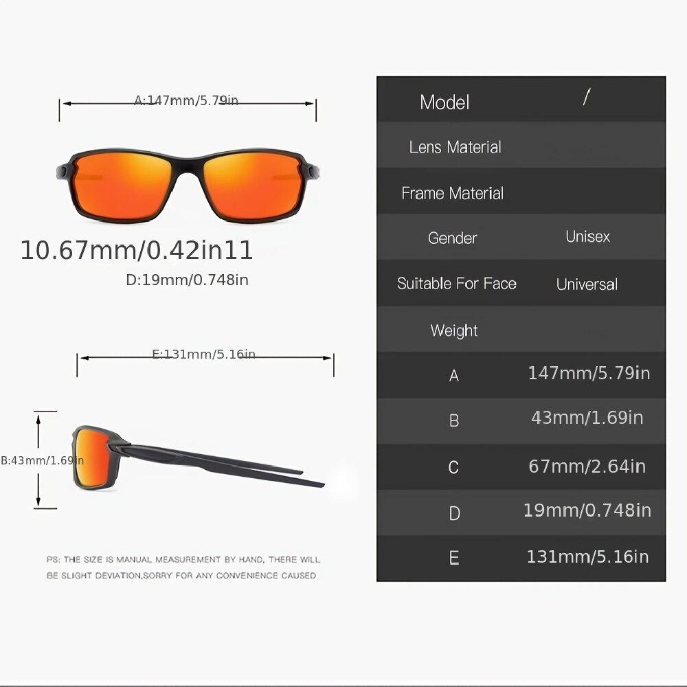 3PCS New Men Sunglasses Brand Designer Square Sports Sun Glasses Male Driving Fishing Goggle Women Travel Eyewear