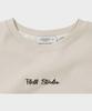 FFEFF STUDIO Lettering Embroidered Short Sleeve T-Shirt (Natural)