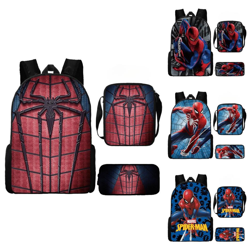 Marvel Spiderman Avengers School Backpack Oxford Fabric Breathable Lightweight Design For Kids Educational Essentials
