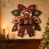Bauernhaus Weihnachtsdeko DIY Weihnachts-Quilt-Schleife DIY Nähset, 3D Handgemachtes Dekoratives Ornament, Vorgeschnittenes Geschenk für Bastelliebhaber Stoff Und Schritt-für-Schritt
