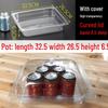 Transparent Acrylic Rectangular Food Display Tray