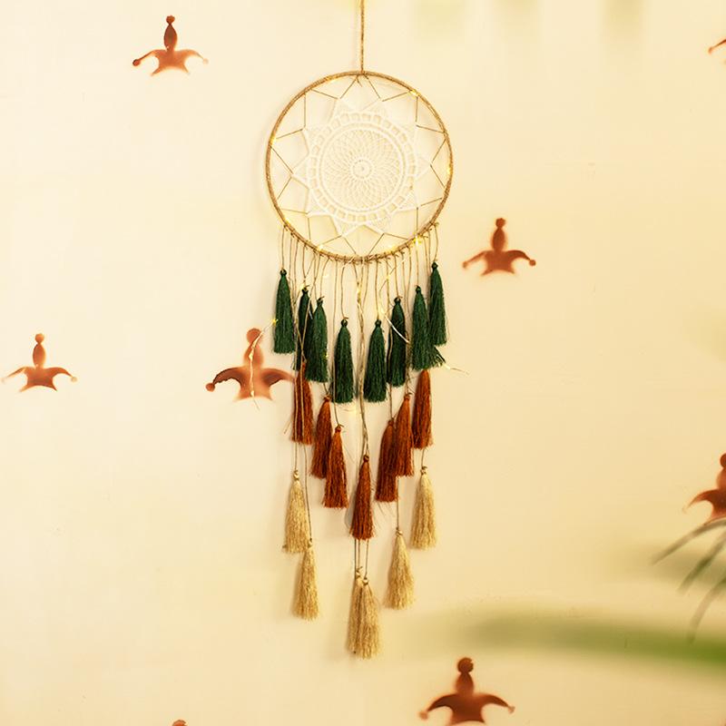 

Украшение для дома Кисточка Ловец снов Колокольчик ветра Ручная работа Подвесной Красочный Креативный Домашний декор Магазин Подвесной without light