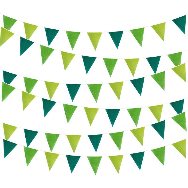 OEING Linen Triangular Bunting Banner 5 Meters