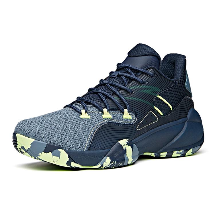 ANTA Basketball Shoes Men's Mid top Coastal Blue/Checkerboard Gray 112111609-5